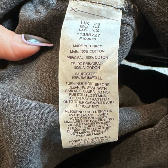 ASOS Design Curve 100% Cotton Dark Grey Denim Mini Skirt Women’s Plus 22 - Picture 5 of 6